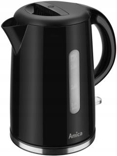 Plastová rýchlovarná kanvica Amica 1,7 l, čierna